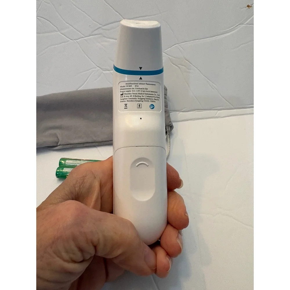 Multifunctional Infrared‎ Thermometer PC809 Ear and Forehead Digital White Blue